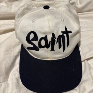 Saint White and Black Men's Cap
